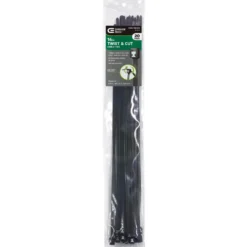 Commercial Electric 14 in. Twist and Cut Cable Tie, Black (20-Pack)