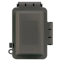 Commercial Electric 1-Gang Bronze Extra Duty Non-Metallic While-In-Use Weatherproof Horizontal/Vertical Receptacle Cover