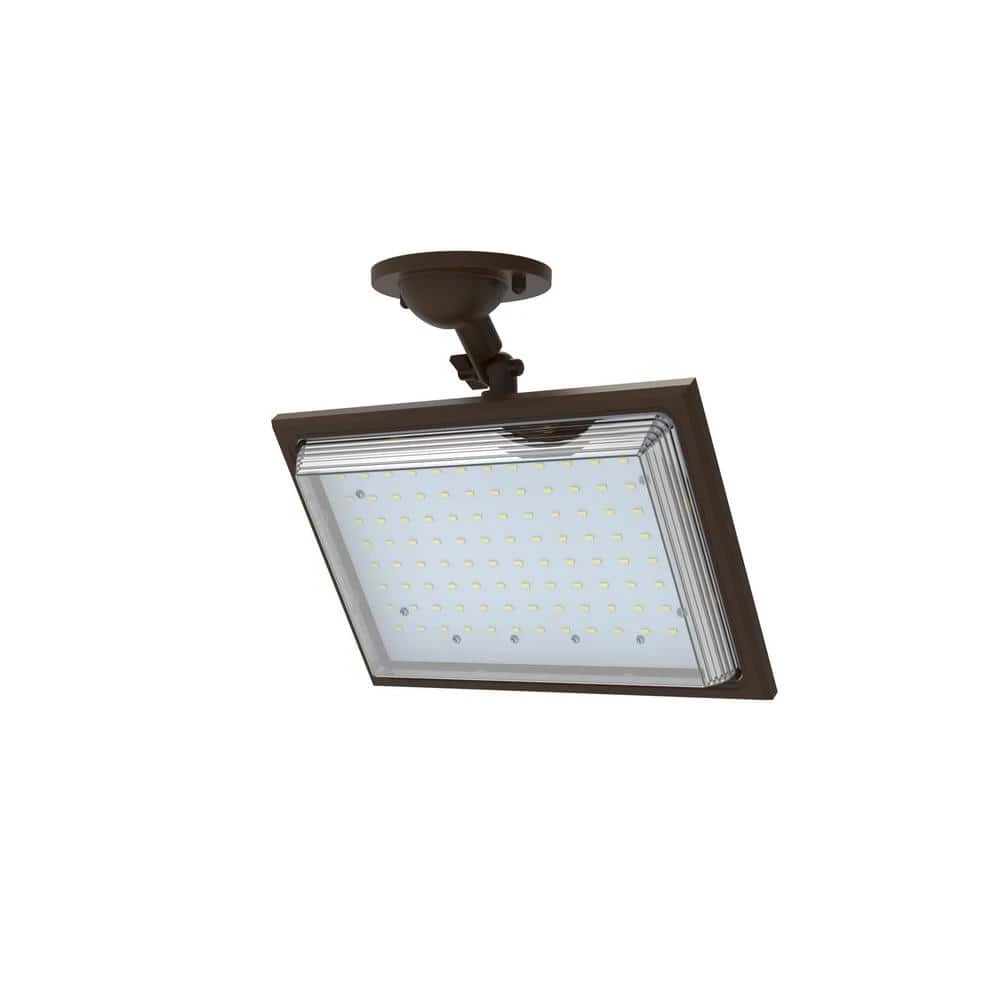 Commercial Electric 46-Watt Bronze Outdoor Integrated LED Street Lamp Flood Light with Dusk to Dawn Control - Image 7