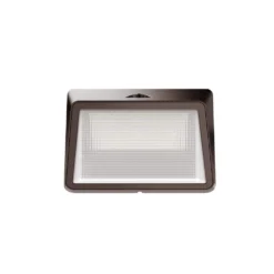 Commercial Electric 675-Watt Equivalent Integrated LED Bronze Commercial Refractor Wall Pack Light, 4000K