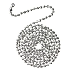 Commercial Electric 3 ft. Chrome Beaded Chain with Connector