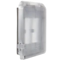 Commercial Electric Clear 2-Gang Non-Metallic Weatherproof Horizontal/Vertical Receptacle Cover