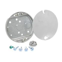 Commercial Electric 1/2 in. Deep 5.9 cu. in. Ceiling Fan Box with Metal Cover