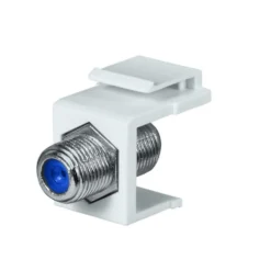 Commercial Electric Female to Female F-Connector, White (10-Pack)