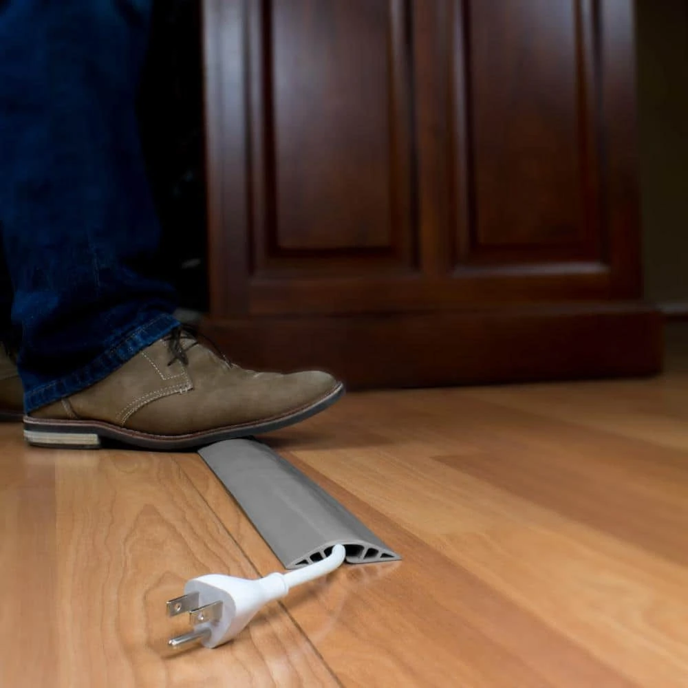 Commercial Electric 15 ft. PVC Floor Cord Protector in Grey - Image 3