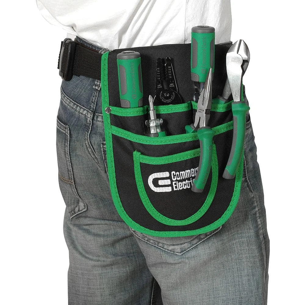 Commercial Electric 7-Piece Electrician's Tool Set with Pouch and 9 in. High-Leverage Multi-Purpose Linesman Pliers - Image 5