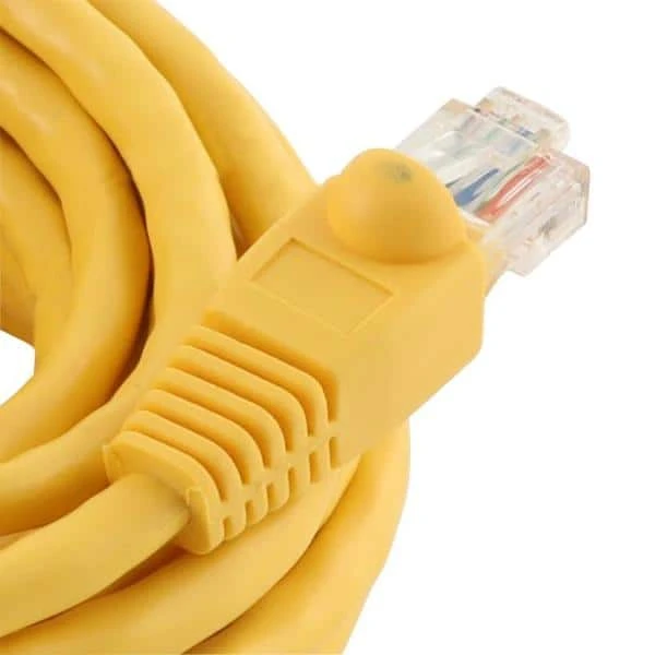 Commercial Electric 15 ft. CAT5e UTP Ethernet Cable, Yellow - Image 2