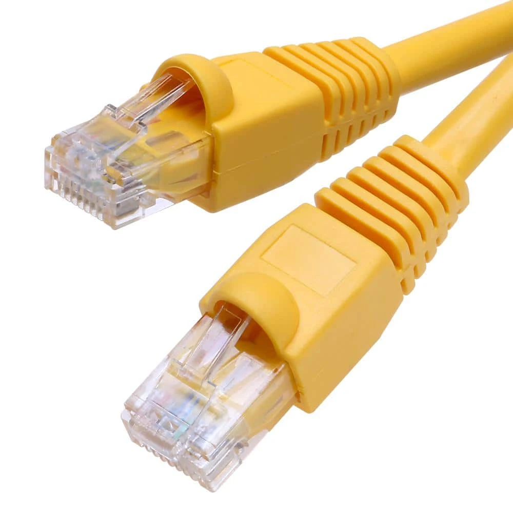 Commercial Electric 25 ft. CAT5E Ethernet Cable in Yellow