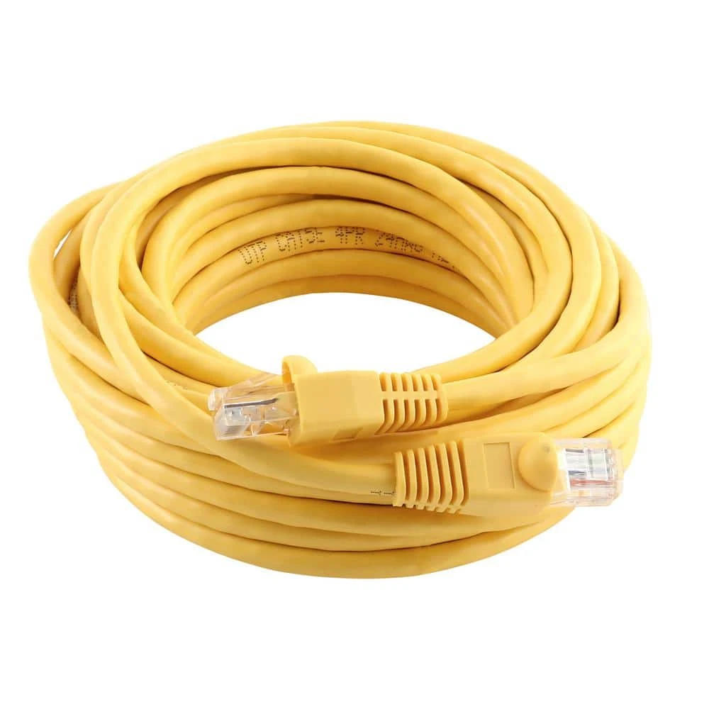Commercial Electric 25 ft. CAT5E Ethernet Cable in Yellow - Image 2