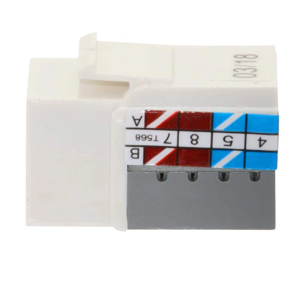 Commercial Electric Category 5e Jack - White (25-Pack) - Image 2