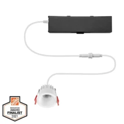 Commercial Electric 2 in. White True Baffle LED Integrated Trimless Recessed Lighting Kit