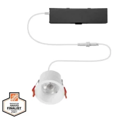 Commercial Electric 3 in. White Interchangeable Trim LED Integrated Trimless Recessed Lighting Kit