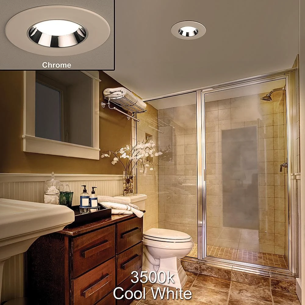 Commercial Electric 5 in./6 in. Selectable Integrated LED Recessed Trim Can Light with 4 Interchangeable Trims 950 Lumens Dimmable (8-Pack) - Image 10