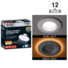 Commercial Electric 6 in. Color Selectable CCT Integrated LED Recessed Light Trim with Night Light Feature Downlight 670 Lumens (12-Pack)