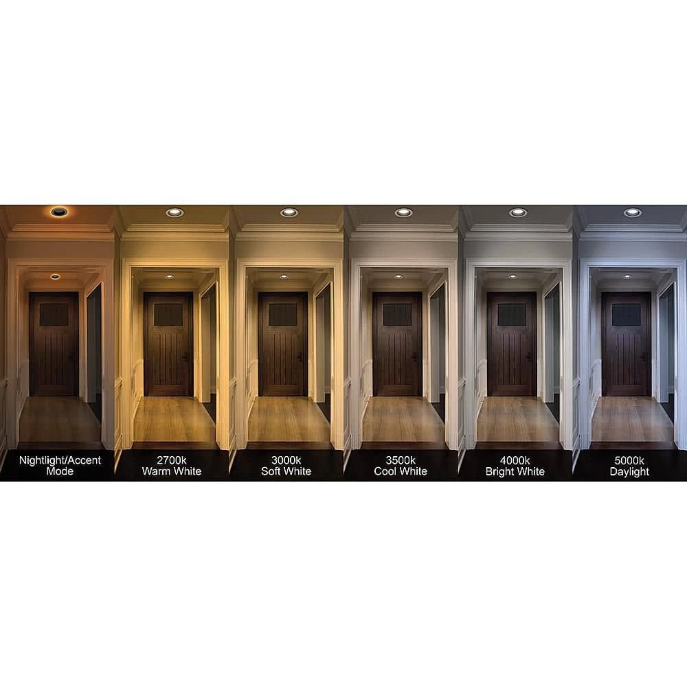 Commercial Electric 4 in. Canless Color Selectable Integrated LED Recessed Light Trim w/ Night Light Reduces Eye Glare 650 Lumens (4-Pack) - Image 10