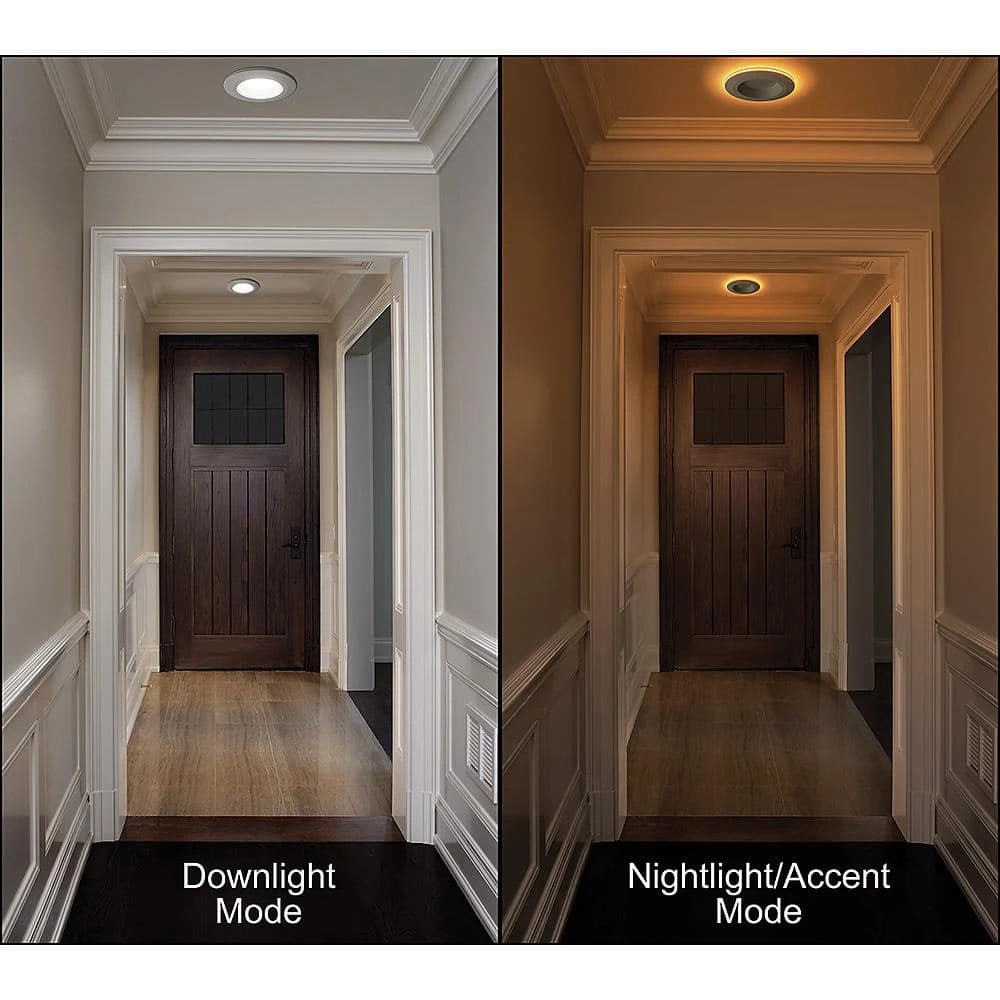 Commercial Electric 4 in. Canless Color Selectable Integrated LED Recessed Light Trim w/ Night Light Reduces Eye Glare 650 Lumens (4-Pack) - Image 6