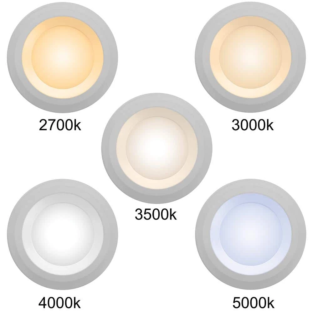 Commercial Electric Ultra Slim 3 in. Color Selectable CCT Canless Integrated LED Recessed Light Trim with Night Light Feature (12-Pack) - Image 4