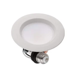 Commercial Electric 5/6 in. Color Temperature Selectable Integrated LED Recessed Trim (4-Pack)