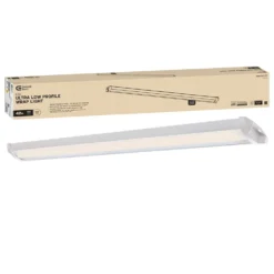 Commercial Electric 42 in. Low Profile Quick Install Garage Light Laundry Room Basement Integrated LED White Wraparound Light 3400 Lumens