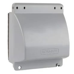 Commercial Electric Gray 2-Gang Extra Duty While-In-Use Weatherproof Receptacle Cover
