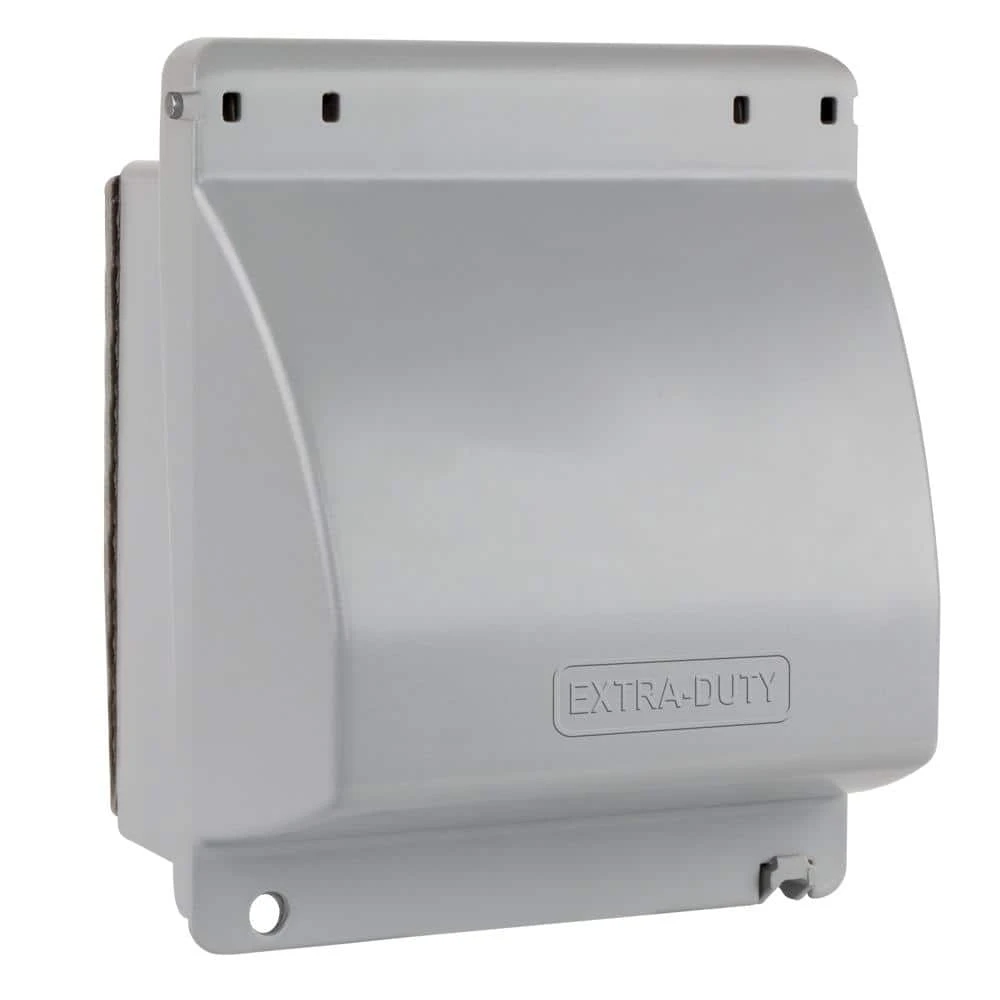 Commercial Electric Gray 2-Gang Extra Duty While-In-Use Weatherproof Receptacle Cover