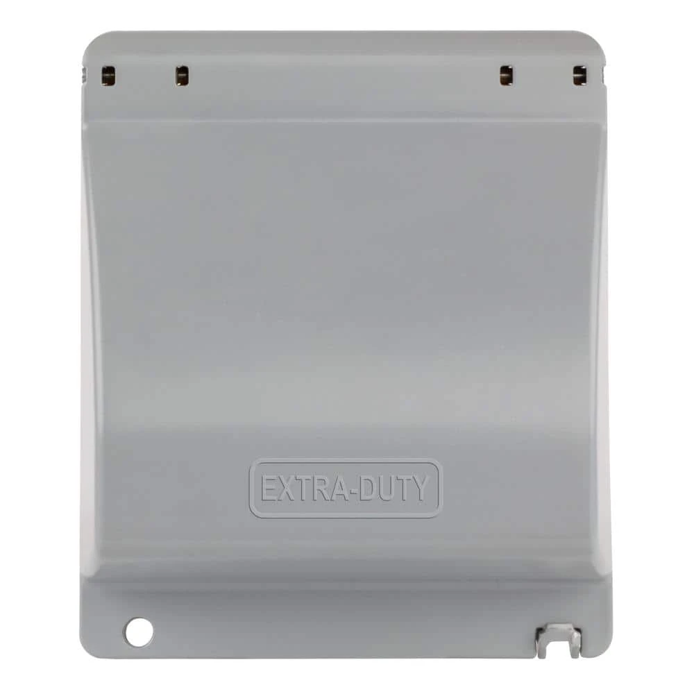 Commercial Electric Gray 2-Gang Extra Duty While-In-Use Weatherproof Receptacle Cover - Image 2