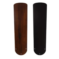 Commercial Electric Matte Black/Wenge Wood Reversible Replacement Fan Blades (5-Pack) for 52 in. Ceiling Fans
