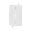 Commercial Electric 1-Gang Flexible Opening Cable Wall Plate, White