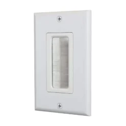 Commercial Electric 1-Gang Brush Plate, White