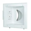 Commercial Electric White 1-Gang 1-Decorator/Rocker/1-Duplex;Cable Pass-Through Wall Plate (1-Pack)