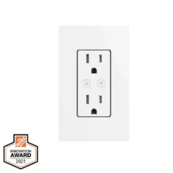 Commercial Electric 15 Amp 120-Volt Smart Hubspace Tamper Resistant Duplex Outlet, White